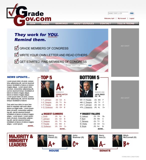 GradeGov.com Website