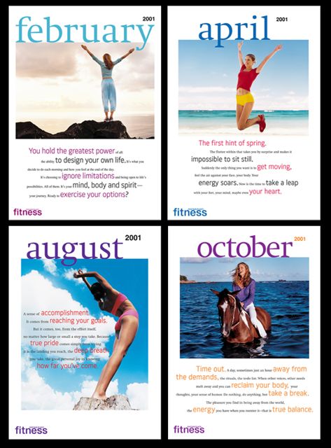 Fitness Magazine Postcards
